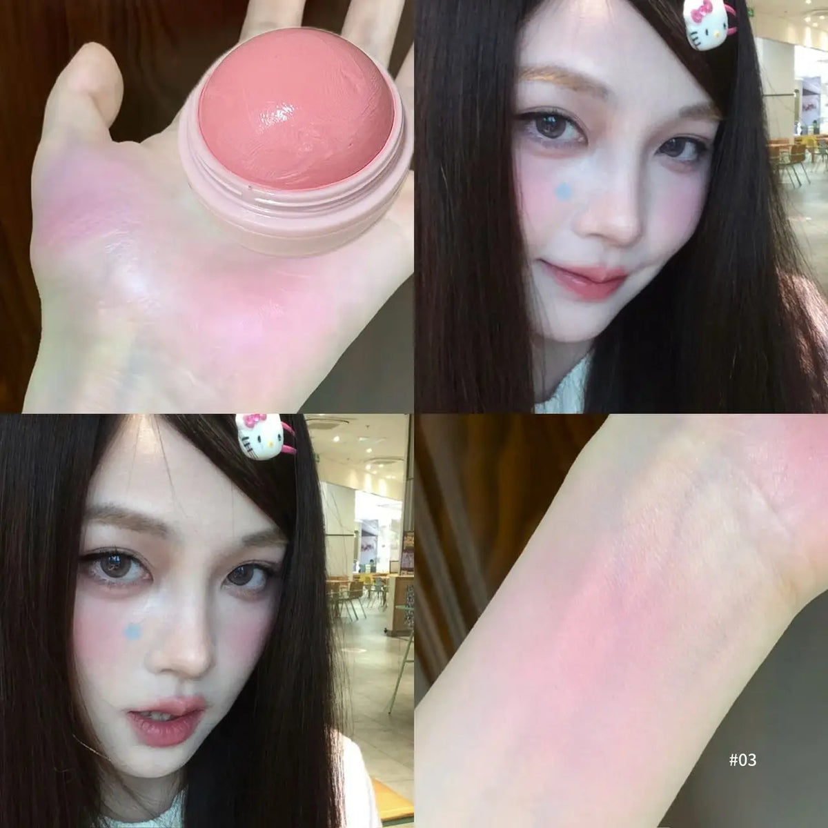 Blushimmer Herorange Peach Ball Cloud Velvet Blush with fine powder texture, natural three-dimensional glow, dewy finish, long-lasting makeup