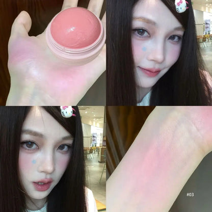 Blushimmer Herorange Peach Ball Cloud Velvet Blush with fine powder texture, natural three-dimensional glow, dewy finish, long-lasting makeup