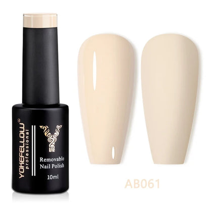 Blushimmer Yokefellow 10ml translucent pink gel nail polish in a sleek jar, showcasing smooth, high-quality UV soak-off gel for long-lasting nails.