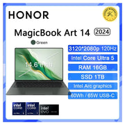 New HONOR 1kg Laptop MagicBook Art 14 2024 14.6"Inch 3.1K 120Hz OLED Touchscreen Intel Ultra 5 7 Computer PC Notebook Ultrabook