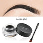 Handaiyan waterproof eyebrow cream and gel kit with 12 colors, featuring black eyebrow tint and professional eyeliner tools.