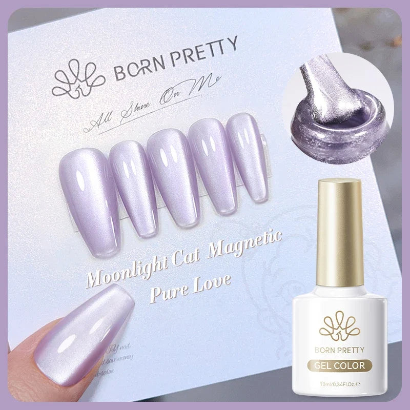 Blushimmer Born Pretty 117 Colors Cat Magnetic Gel Nail Polish 10ml with full coverage semi-permanent varnish for stunning manicure.