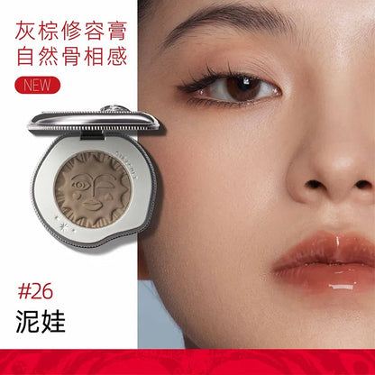 Girlcult Blushimmer emotional blush highlighter with matte shimmer, pressed face powder for a cute Korean makeup look.