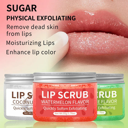 Blushimmer Hllozzi 50g lip scrub with jojoba oil, vitamin C, watermelon, coconut, and apple for hydrating, moisturizing lips.