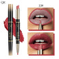 2 IN 1 Lip Liner Waterproof Nude Matte Lipstick Pencil Sexy Red Long Lasting Double Ended Lipliner Makeup Cosmetics For Women