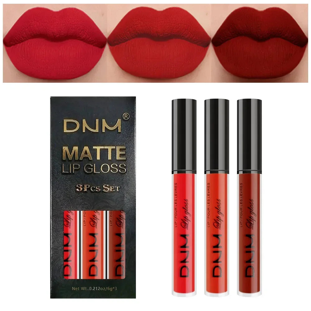 Set of four Blushimmer liquid lipsticks in black, blue, purple, and green with matte finish and long-lasting waterproof formula.
