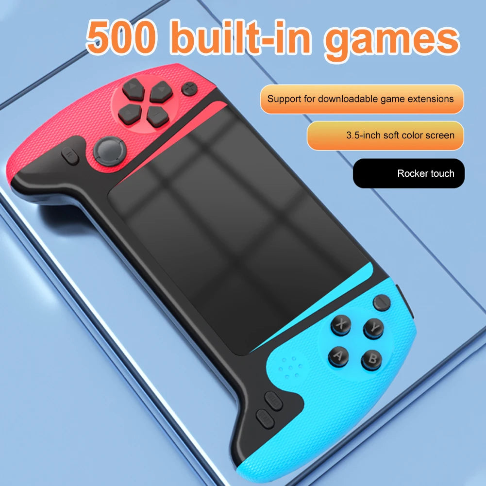 Portable Game Console 3.5inch LCD Screen Built-in 500 Games Nostalgic Game Console 1200mAh Video Game Console for Single Player