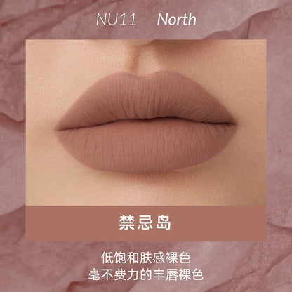 Blushimmer Kaleidos Lipstick Lip Cream in matte velvet nude, waterproof, long-lasting lip stain with a smooth lip gloss finish.