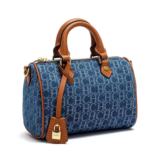 LPO women's shoulder bag in brown PU leather with saddle design, featuring a sleek, stylish accessory for everyday use.