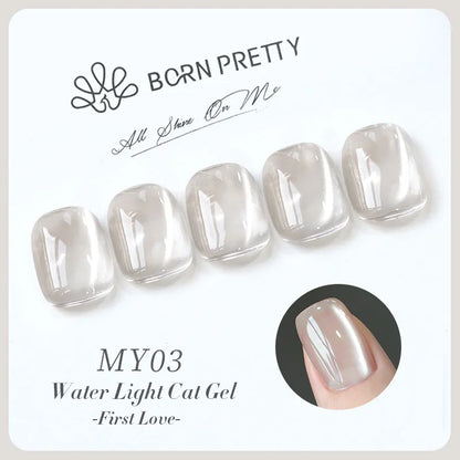 Born Pretty 10ml purple grape cat magnetic gel nail polish with glass beads, featuring a fruit-inspired design and whitening effect.