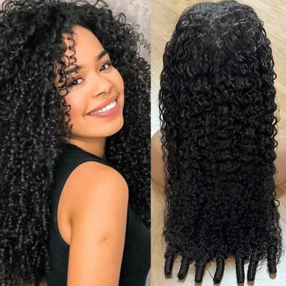 Burmese curly human hair wig by Selvanelle with 13x4 lace frontal, natural color, 30-40 inch, 220% density, HD lace front.