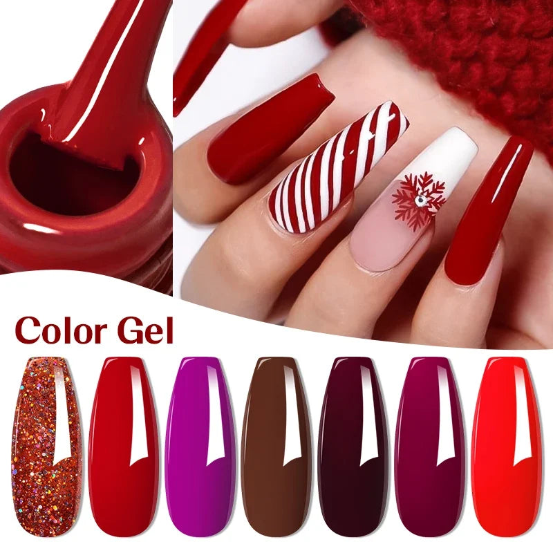 Set of 12 all-season nail gel polish colors by Blushimmer, featuring multicolor, long-lasting UV LED nail supplies for women.