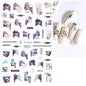 Elegant Butterfly Nail Manicure Stickers Blue Butterflies Leopard Retro Flowers Adhesive Decal Wedding Charm Manicure Tips