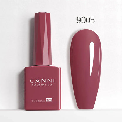 Blushimmer CANNI Hema Free Nail Gel Polish Fall Collection with semi-permanent red and nude gel colors, long-lasting top coat 9ml