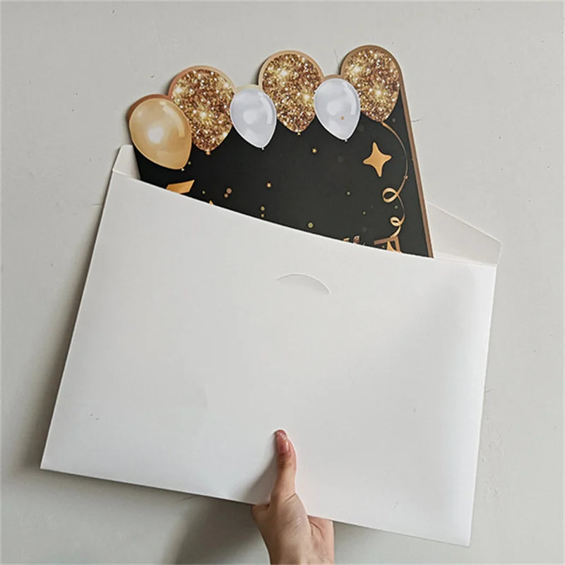 New Happy Birthday Black Gold Giant Birthday Guestbook Message Commemorative Card