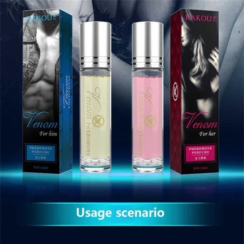Blushimmer 10ml perfume oil with pheromones for men and women, featuring long-lasting elastic body essential oil fragrance.