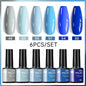 Blushimmer UR SUGAR 7ml gel nail polish set in nude pink, red, and glitter shades for all-season manicures and soak-off UV gel nails.