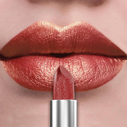 Blushimmer 21Colors metallic glitter lipstick with shiny pearlescent finish, showcasing bold, intense lip color and long-lasting matte lip makeup.