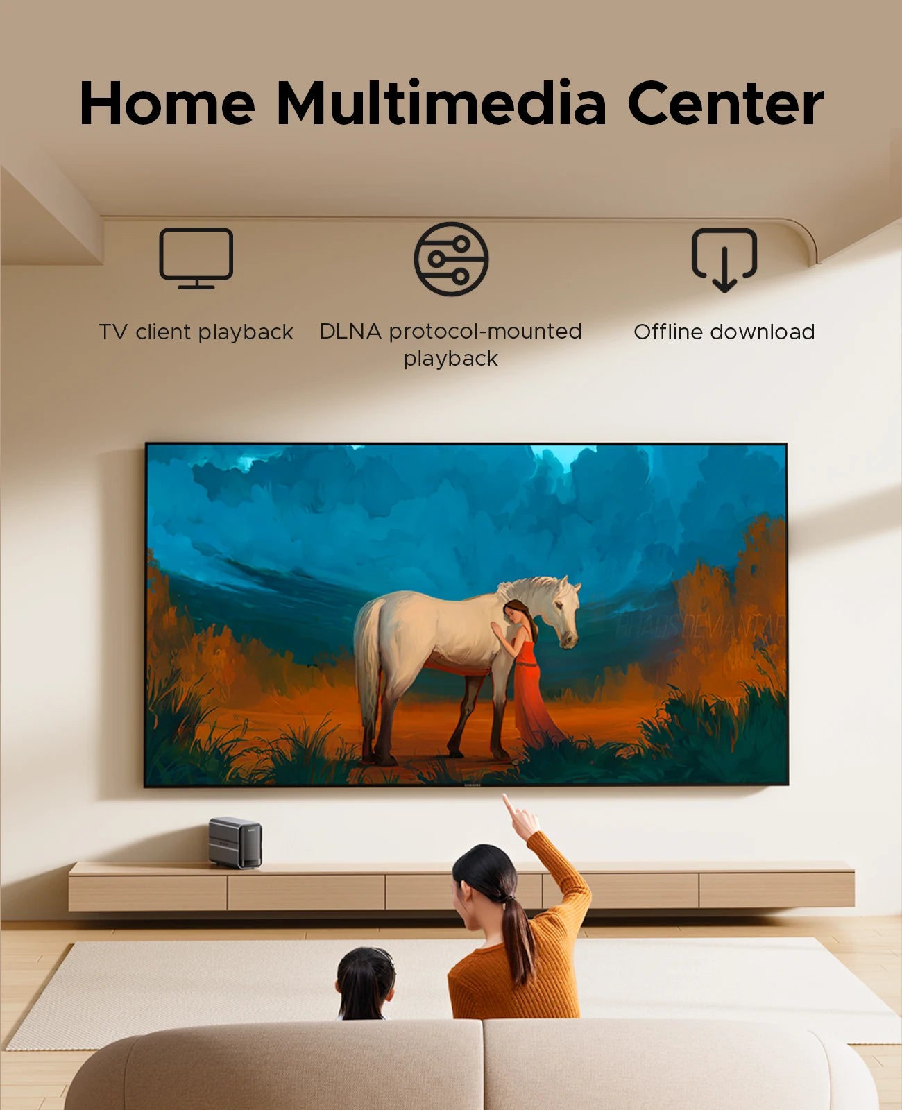 ORICO CyberData Home Storage NAS 2 bay Type-C NAS Multimedia Center Built-in WD RED HDD Hard Drive Data Encryption Remote Access