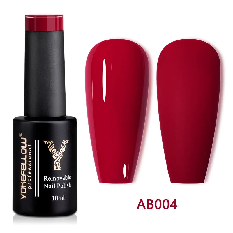 YOKEFELLOW 10ml translucent pink gel nail polish by Blushimmer, high-quality soak-off UV gel for long-lasting, natural-looking nails.