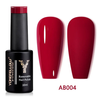 YOKEFELLOW 10ml translucent pink gel nail polish by Blushimmer, high-quality soak-off UV gel for long-lasting, natural-looking nails.
