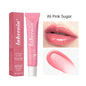 Blushimmer crystal lip balm and moisturizing lip gloss with brown sugar cherry pink tint, featuring a shiny, liquid lipstick texture.