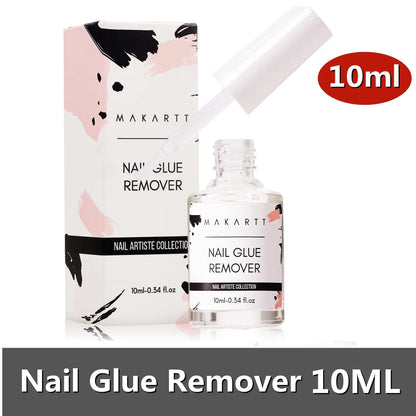 Blushimmer Makartt Nail Glue Remover for false nails and adhesives, clear liquid in a small bottle, easy to use for false nail removal.