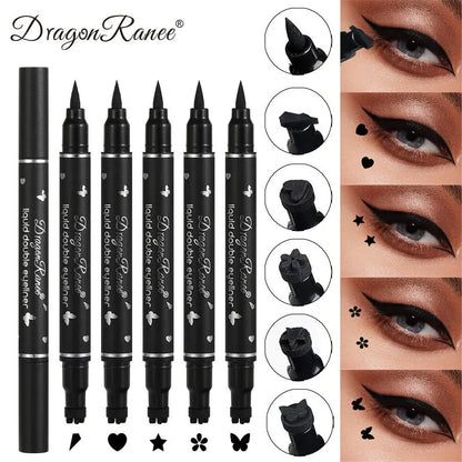 Blushimmer Dragon Ranee double-head star seal waterproof eyeliner with plum embellishments, non-smudging eye tail design for precise makeup.