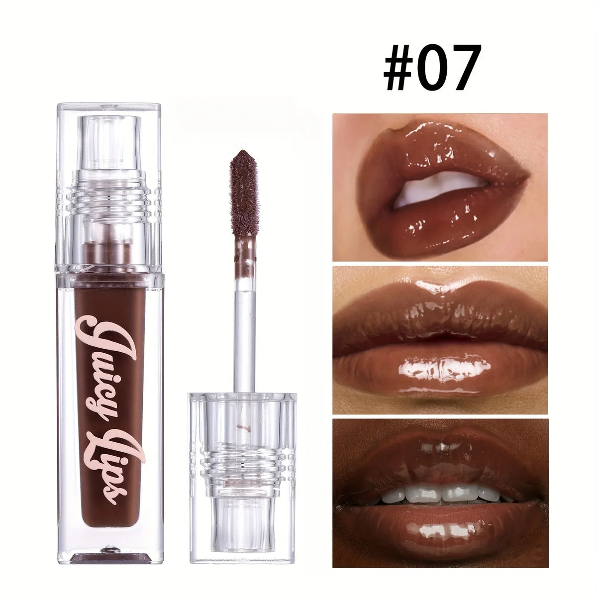 Blushimmer hydrating crystal lip oil with tinted gloss, featuring a sleek applicator and a shimmering, moisturizing finish.