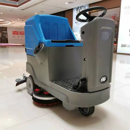 Commercial Scrubber Cleaning Equipment 2-Brushes Ride-on Floor Scrubber Dryer Electric 24V Professional Floor Cleaning Tool