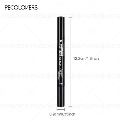 Blushimmer liquid eyeliner stamp with waterproof gel tip, featuring heart, star, triangle, and flower shapes for creative eye makeup.