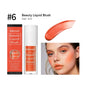 Blushimmer liquid blush in orange peach, velvet matte finish, waterproof face pigment, 4ml cream cheek tint, natural makeup look