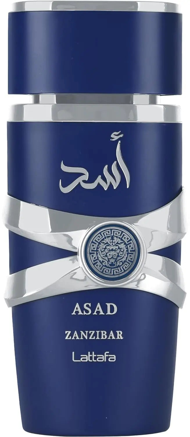 Lattafa Asad unisex eau de parfum spray by Blushimmer, 3.4 oz, Arabian cologne with long-lasting fragrance and natural pheromones.