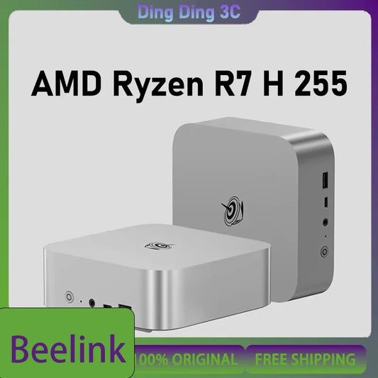 SER9 MAX MINI PC AMD Ryzen 7 H 255 DDR5 32 1TB NVME SSD PCIE 4.0 WIFI 6 BT5.2 10Gpbs LAN Upgrade Silence Gaming PC Beeink