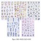 5pcs Metallic Gold Line Flower Nail Stickers 3D Bronzing Border Petals Sakura Leaf Nail Decals Slider DIY Elegant Manicure Decor