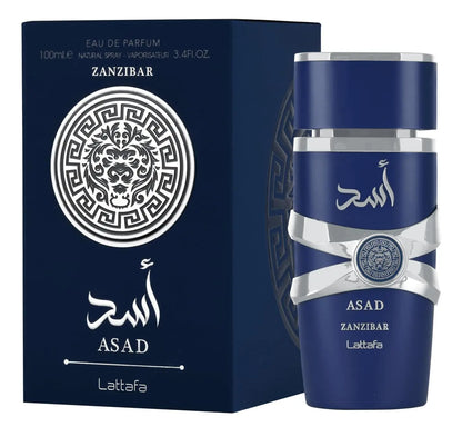Lattafa Asad unisex Eau De Parfum spray by Blushimmer, 3.4 oz, Arabian cologne with long-lasting fragrance and natural pheromones.