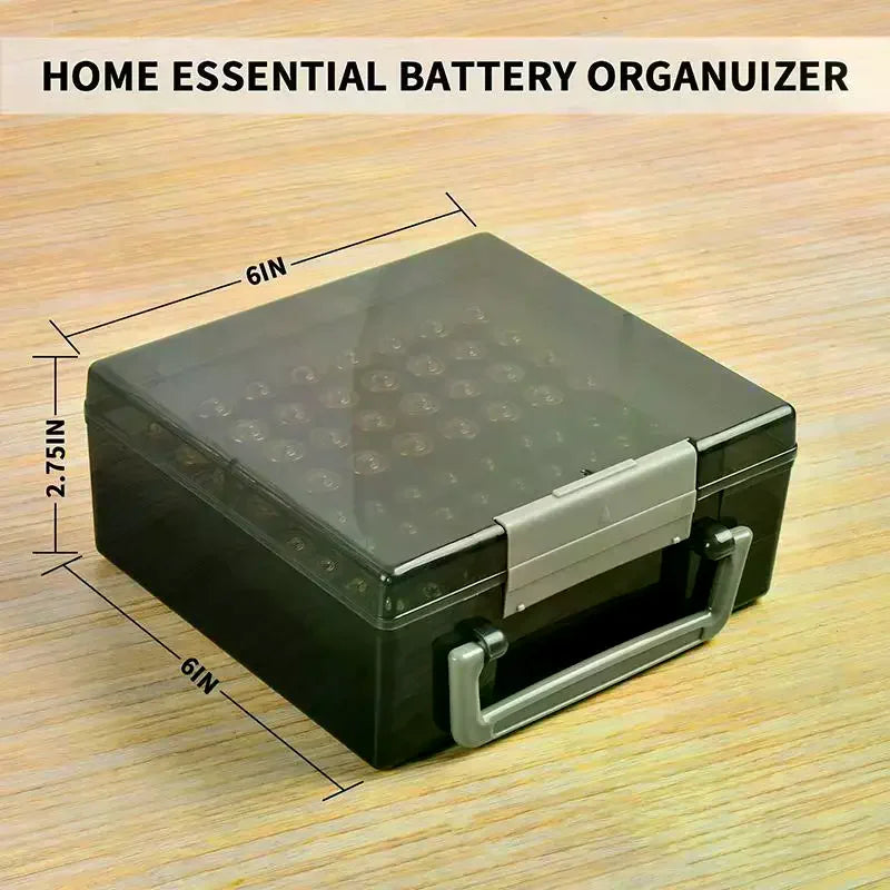 Battery Storage Organizer Holds 72 AA AAA Batteries Battery Box Case Garage Container Home Drawer Organization Dispenser Holder