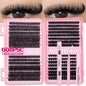 Eyelash Cluster DIY Eyelash Extension Kit with Tweezers Bond and Seal Reusable Single Eyelashes Festival Gift Eye Makeup