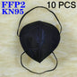 FFP2 KN95 Mask headband Mascarillas CE Black White 5 Layers Face Mask KN95 Filter Respirator mouth Mask Adults filter