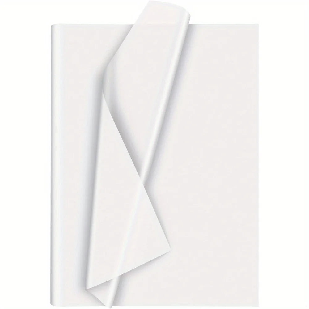 10-100 Sheets White Tissue Paper for Packaging Gift Wrapping Craft Papers Bulk for DIY Wedding Festival Party Supplies
