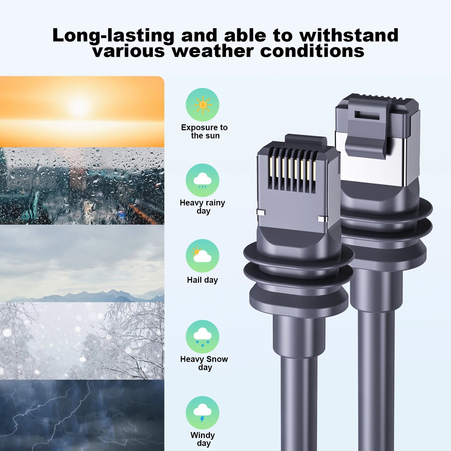 EDUP SK0059 Starlink V3 30Ft(10M) High Speed Waterproof Durable Stable Cable for Standard Gen 3 Replacement Extension Cable