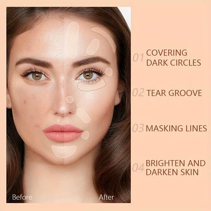 Blushimmer full coverage waterproof concealer in a natural matte finish, concealing tattoos, scars, and blemishes on all skin tones.
