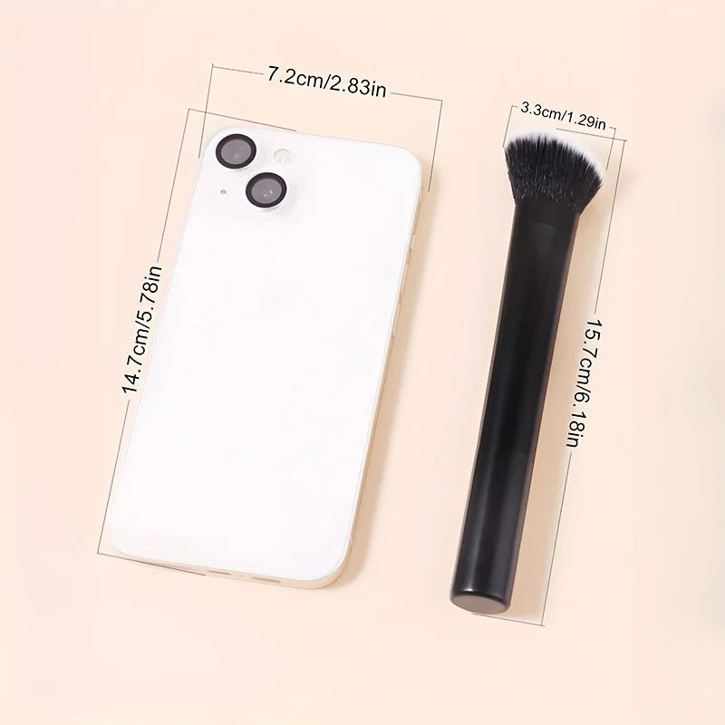 1 Angled Blush And Contour Brush, Makeup Brush, Foundation Brush, Perfect for Cheeks, Forehead, Chin, Nose, Blending And Shaping
