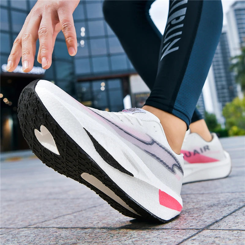 Men Sports Running Shoes Shock Absorbing Marathon Breathable Women Athletic Sneakers Jogging Off Road Running Casual Sports Shoe