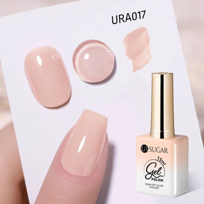 Blushimmer UR Sugar 15ml translucent white jelly gel polish for semi-permanent UV nail art and soak-off gel varnish.