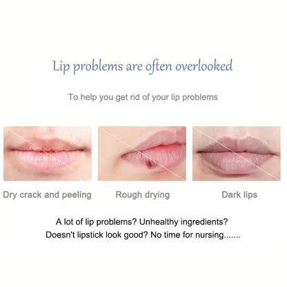 Blushimmer exfoliating lip balm with lightening and moisturizing properties, featuring gloss, oil, and dead skin removal for smooth lips.