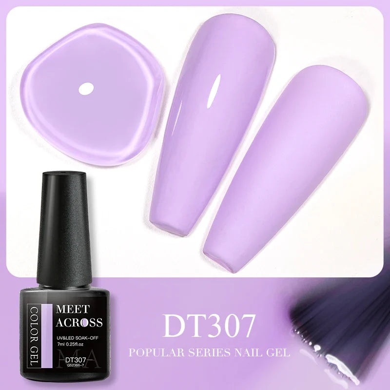 Blushimmer Meet Across 5ml pink dried flower gel nail polish with natural flower design, UV and LED soak-off nail art varnish