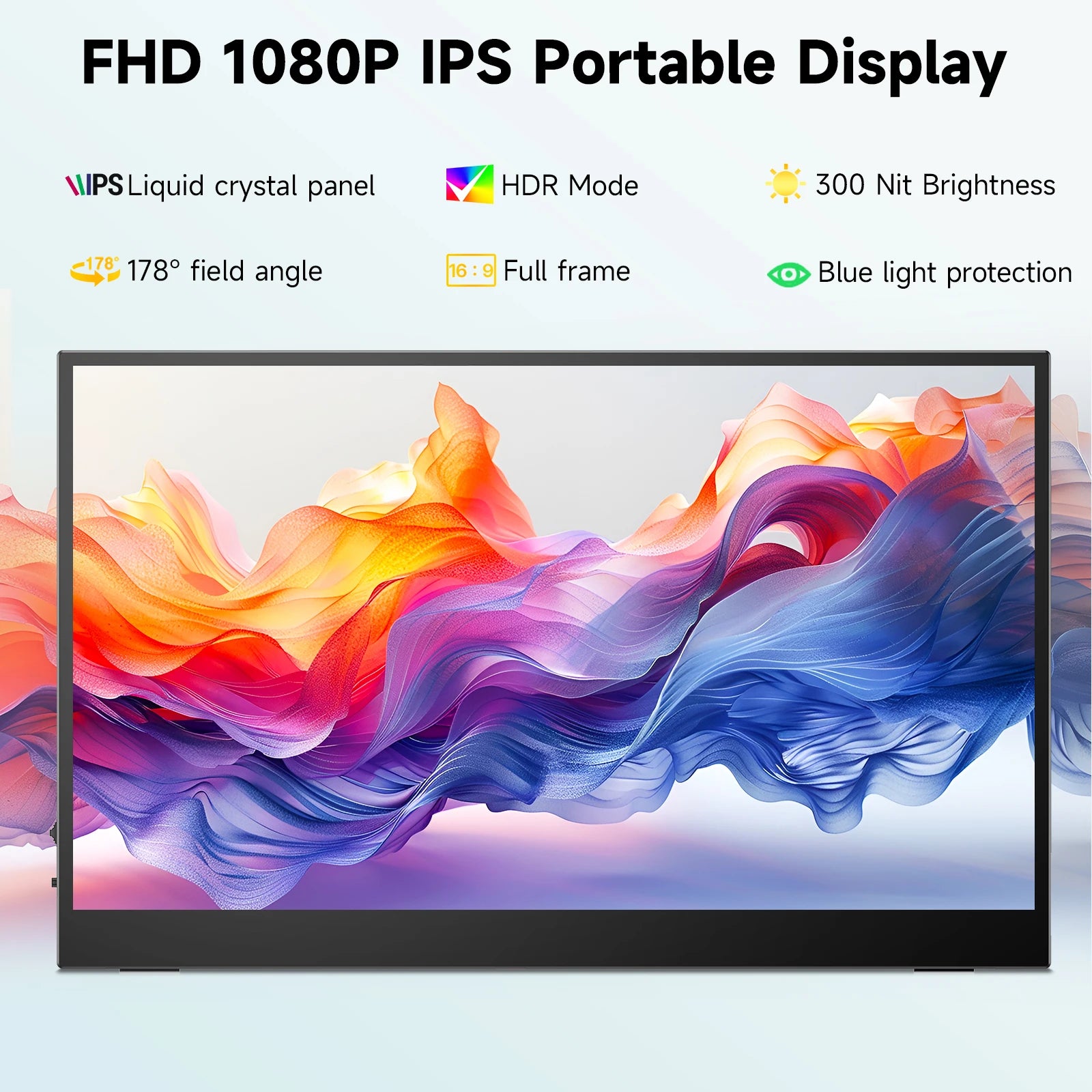 UPERFECT 15.6" Touch Screen Portable Monitor 1080P FHD IPS Gaming Display USB-C with Speakers Mini HDMI for PS5 PS4 Xbox Series
