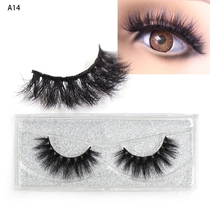 Blushimmer LEHUAMAO 5D Mink Eyelashes with wispy, cross design, fluffy natural look, handmade false lashes for makeup extension.