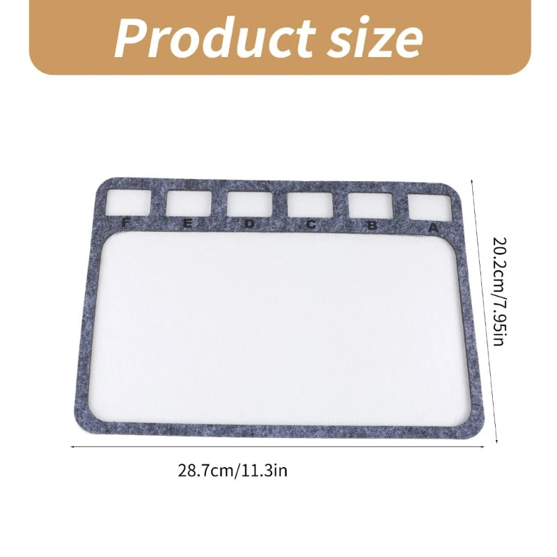 Handcraft Beading Mat Set 2Pcs Study Felted Jewelry Making Boards Accessory with Alphabetical Bead Sorting Supplies